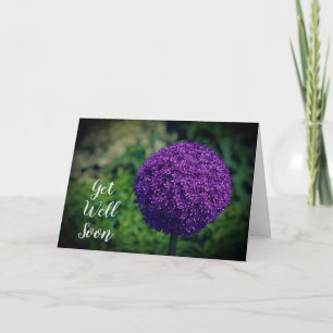 Cartão Flor Roxa Perfeita De Allium Vai Ficar Bem Em Brev
