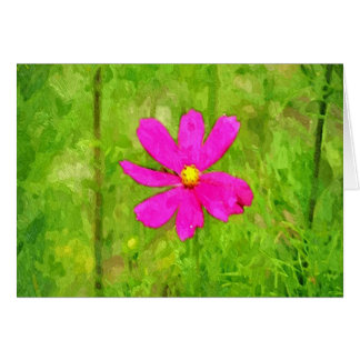 Cartão Flor Roxo Num Jardim
