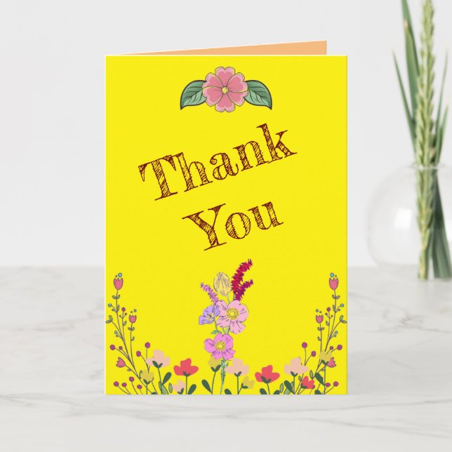 Cartão Flor silvestre (Frente)