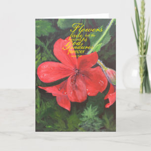 Cartão Flor Vermelha Irlandesa