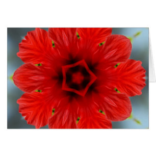 Cartão Flor Vermelho