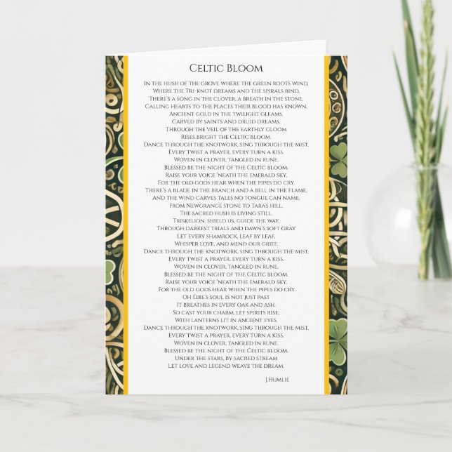 Cartão Floração Celta (Frente)