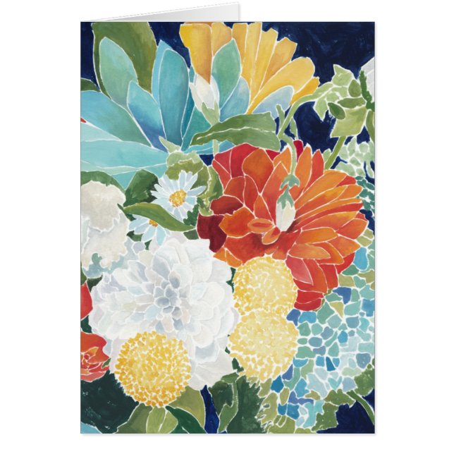 Cartão Florais da meia-noite III (Frente)