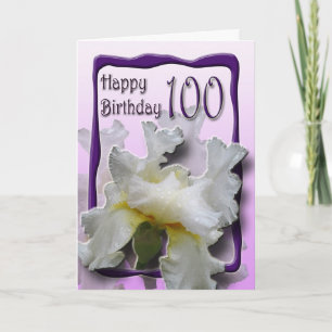 Cartão Floral 100th Birthday Congratulations Card