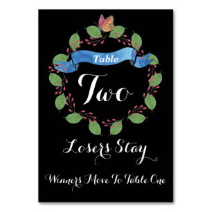 Cartão floral bonito #2 da mesa de Bunco da