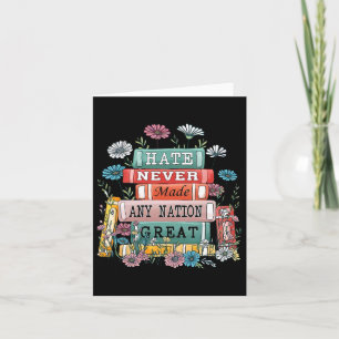 Cartão Floral Books Flower Anti Trump Democrata President