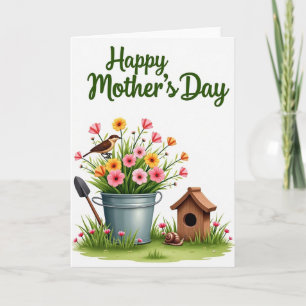 Cartão Floral Bucket Springtime