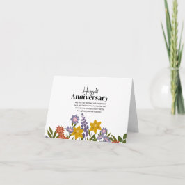 Cartão Floral Clássico de Aniversário