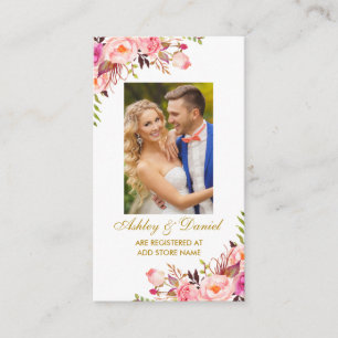 Cartão floral cor-de-rosa Wedding da inserção d