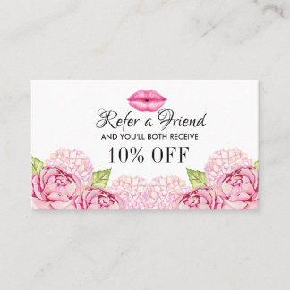 Cartão floral da referência do negócio da beleza