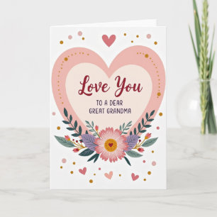 Cartão Floral de Amor da Bisavó