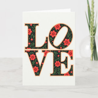 Cartão Floral de Amor Simples