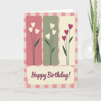 Cartão Floral de Aniversário Sincero