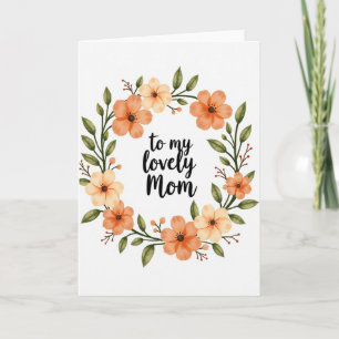 Cartão Floral de Aquarela Para Minha Esposa