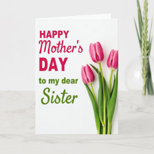 Cartão Floral de Bolinhas para Mãe ou Irmã