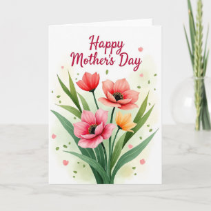 Cartão Floral de Coração Espalhado