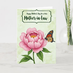 Cartão Floral de Inseto para a Mãe Mais Querida