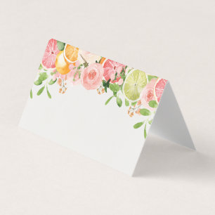 Cartão Floral de Pequeno Cutil Pastel Citrus