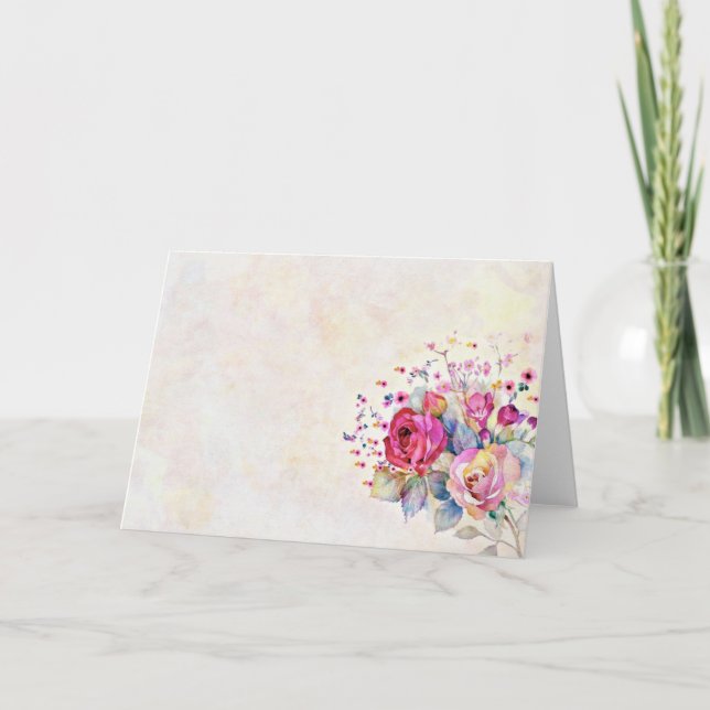 Cartão Floral de primavera (Frente)