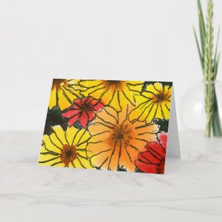 Cartão Floral de Saudação "Fiesty Floral #3"