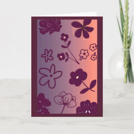 Cartão Floral Design print with a touch of pink