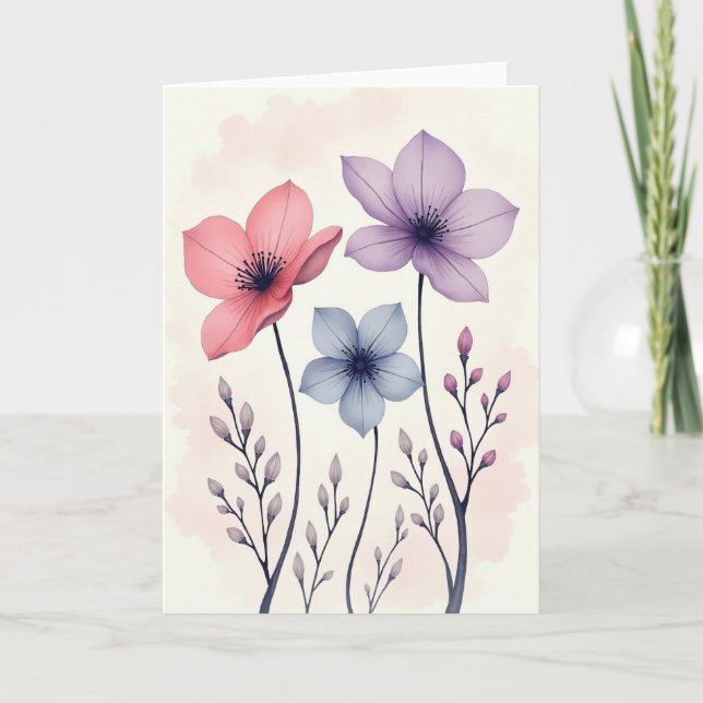 Cartão Floral Dia das Mães Bloom (Frente)