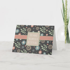 Cartão Floral Diversão Personalizada da Inspirividade Tre