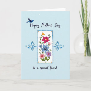 Cartão Floral do Dia das Mães Artístico
