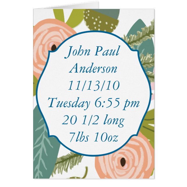 Cartão Floral e Fauna (Frente)