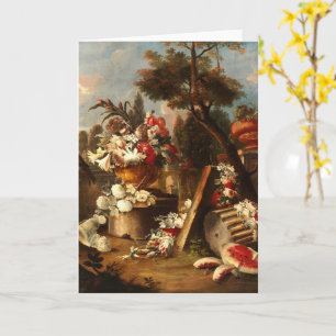 Cartão Floral e Fruta de vida estática