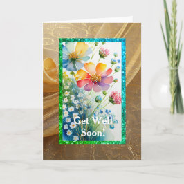 Cartão Floral Elegante, placa de 5" x 7"