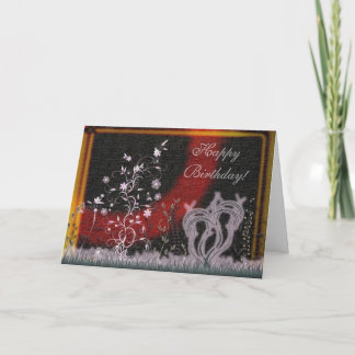 Cartão Floral Fantasy Birthday Card