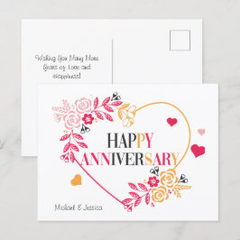 Cartão Floral Feliz de Aniversário Elegante