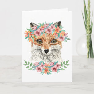 Cartão Floral Fox