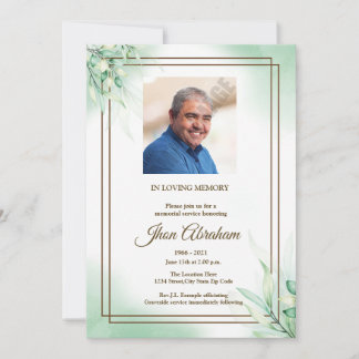 Cartão Floral Funeral de Anúncio