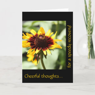 Cartão Floral Get Well Card, Cheerful Yellow Coneflower