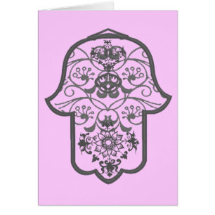 Cartão Floral Hamsa