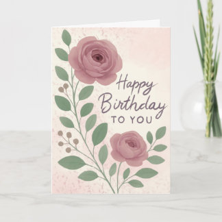 Cartão Floral Hídrico Personalizado de Luxo