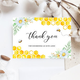 Cartão Floral Honey Bee Obrigado