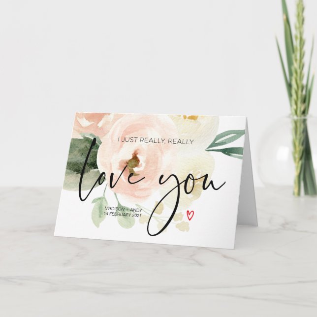 Cartão Floral Love You Card for Future Wife, presente par (Frente)