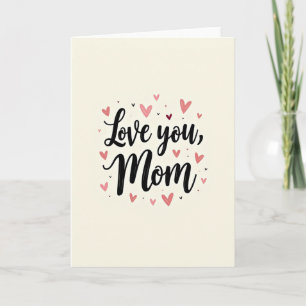 Cartão Floral Love You Mamãe