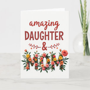Cartão Floral Mãe Incrível Filha