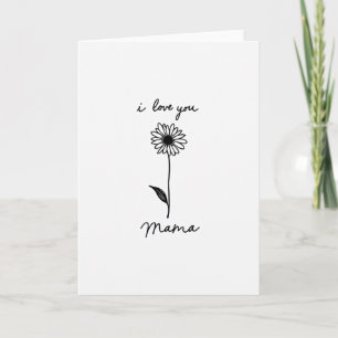 Cartão Floral Mamãe Eu Te Amo