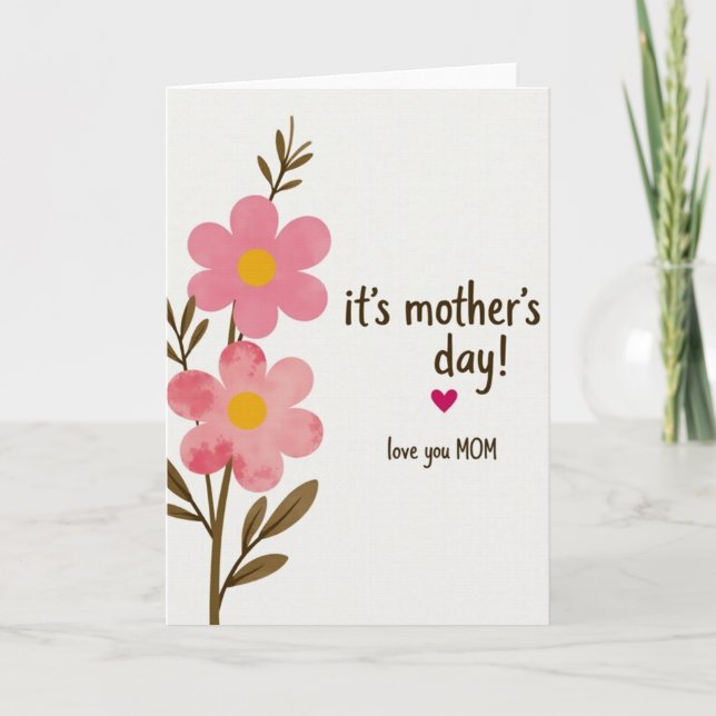 Cartão Floral Mothers Day Message Card (Frente)