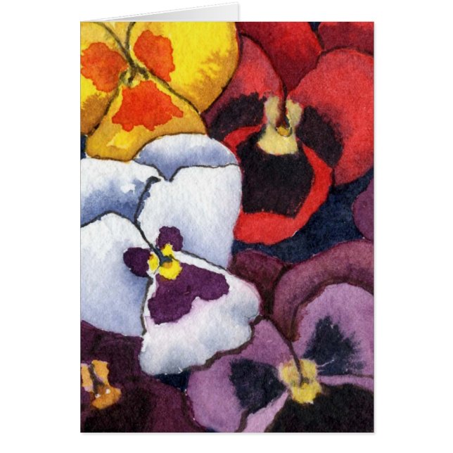 Cartão Floral "Pansy" (Frente)