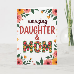 Cartão Floral para Filha e Mãe