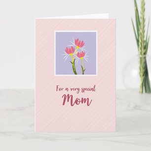 Cartão Floral para Mãe Especial
