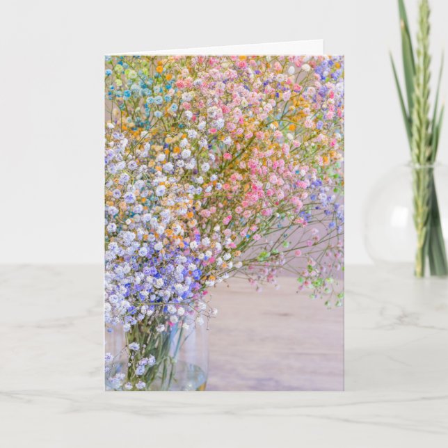 Cartão Floral Pastel para Qualquer Ocasião (Frente)