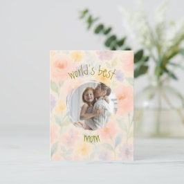 Cartão Floral Personalizado 'A Melhor Mãe do Mundo