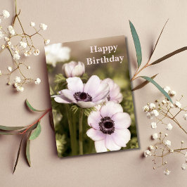 Cartão Floral Poppy Birthday